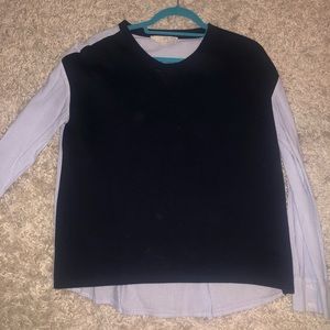 Blue and navy blue blouse from the Loft